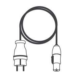Power cable icon for laser projector