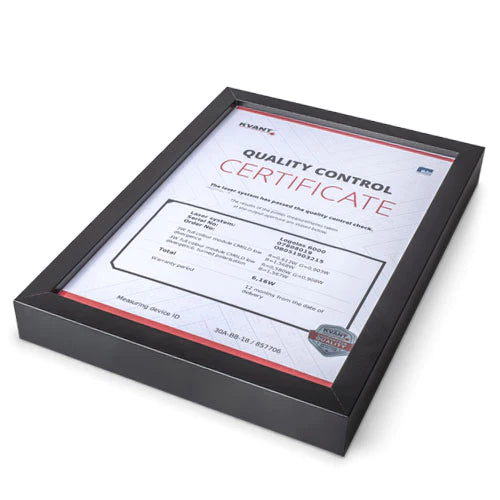 Laser QC certificate for authentication  