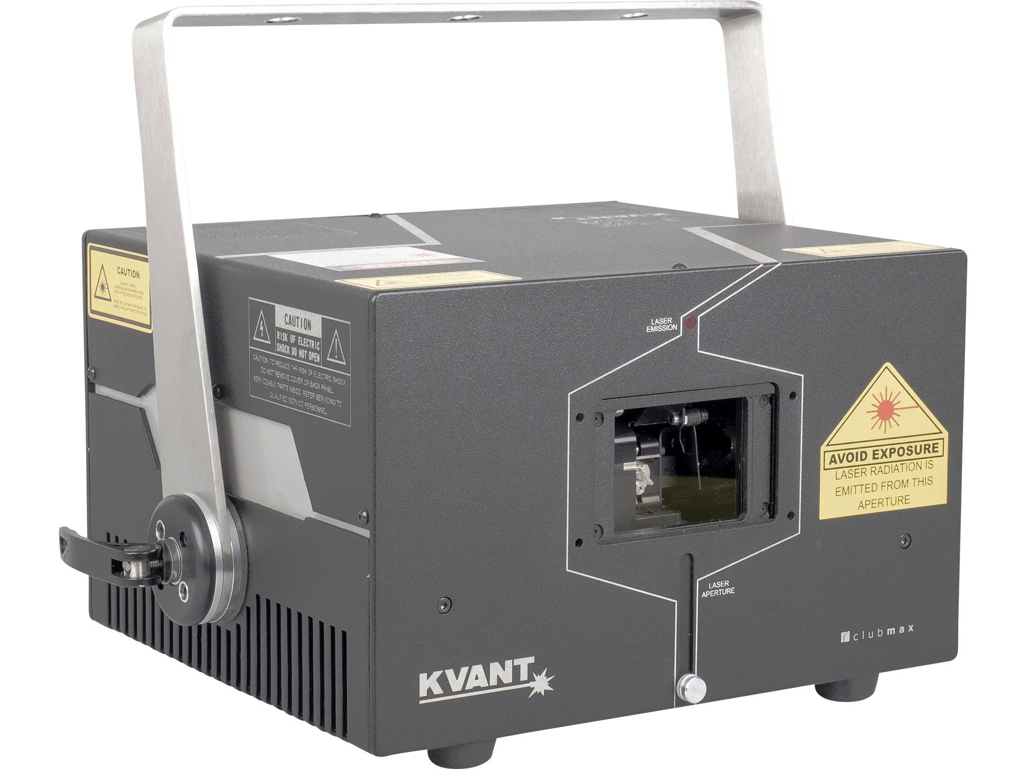 Kvant Clubmax laser projector frontside of models 2000 ILDA to 3400 FB4