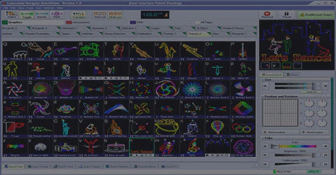 Lasers being controlled from a GrandMA lighting console